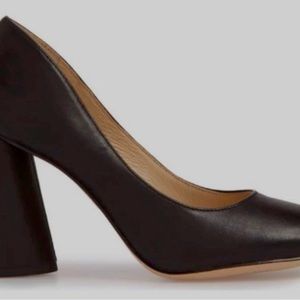 Louise et cie black Jayant  block heel pumps sz9